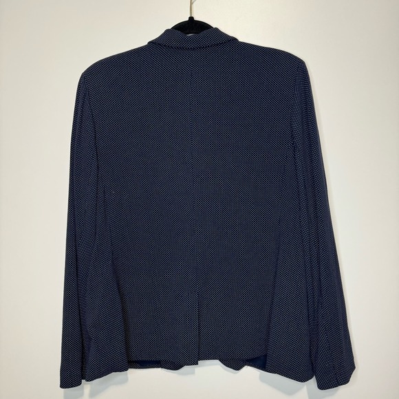 Chico's Women's Navy Polka Dot One Button Stretchy Blazer size 2 - Picture 6 of 7